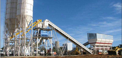 mobile concrete mixing plant